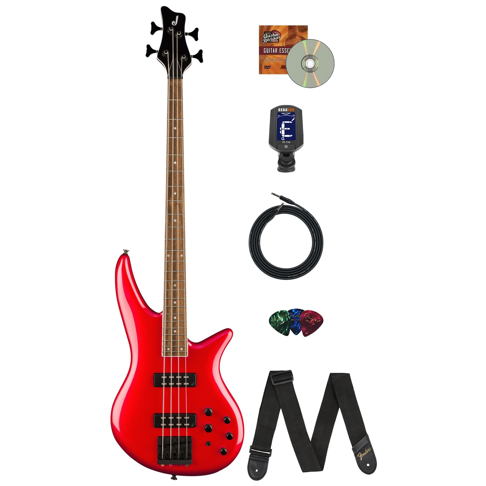Amazon.com: Jackson X Series Spectra Bass SBX IV Candy Apple Red